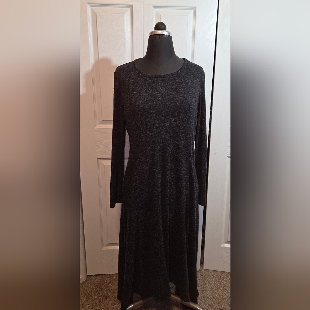 Michael Kors Charcoal Long Sleeve Dress